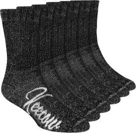 KEECOW Merino Wool Crew Socks For Men & Women, Thermal, Warm, Winter, Cushion, Hiking, Working, Running, 3 Pairs