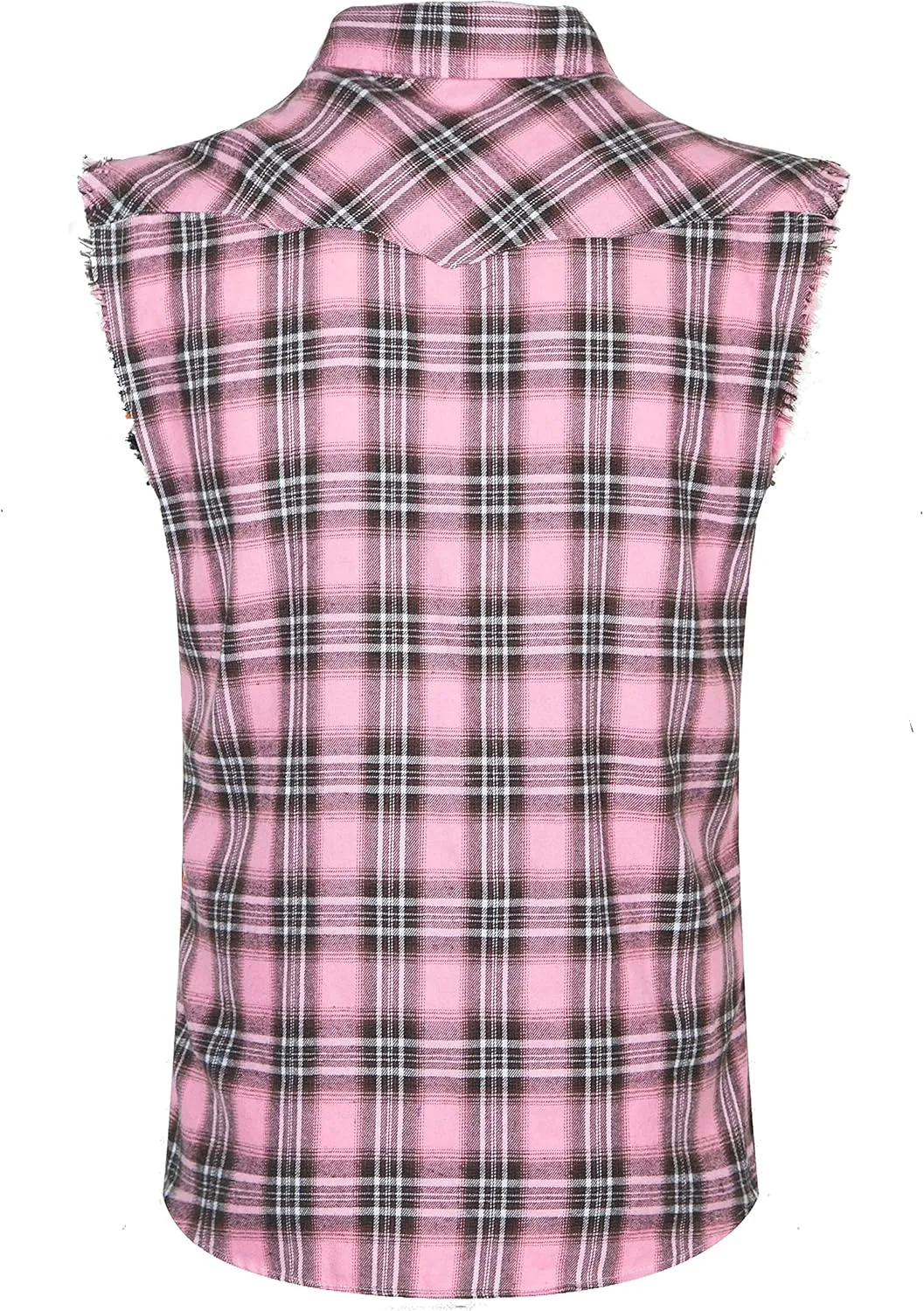 NUTEXROL Men's Casual Flannel Plaid Shirt Sleeveless Plus Size Vest